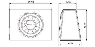 Pioneer 12 Inch Pre-loaded Compact Subwoofer System - TSWX126B