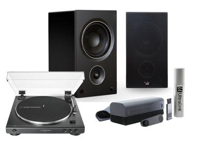 Audio Bundle Speaker, Turntable and Record Cleaning Kit - AM5LP60B