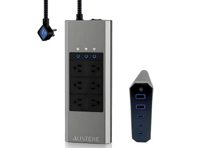 Austere V Series 6-Outlets Power Surge Protector With Omniport USB - 5SPS6US1
