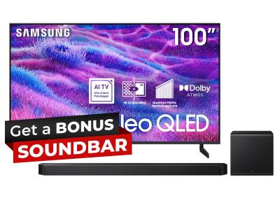 100" Samsung Neo QLED Smart TV + Q-series Soundbar - QN100QN80FFXZC-HW-Q800F/ZC