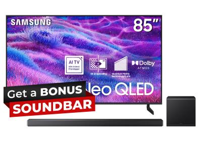 85" Samsung Neo QLED Smart TV + Q-series Soundbar - QN85QN80FAFXZC-HW-QS700F/ZC