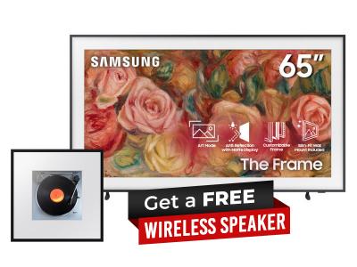 65" Samsung The Frame AI TV + Music Frame Wireless Speaker - QN65LS03FAFXZC+HW-LS60D/ZC