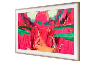 65" Samsung The Frame Customizable Bezel Modern Teak - VG-SCFF65TKBZC