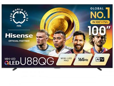 100" Hisense Mini-LED QLED AI TV Google TV - 100U88QG