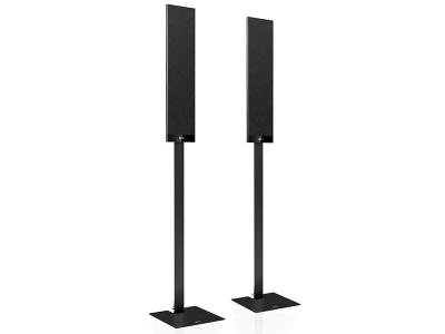 KEF Metal Speaker Stand with  Selecta-mount system Cable in Black - TFLRSTB