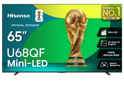 65" Hisense 65U68QF Mini-LED QLED AI TV 144Hz Fire TV