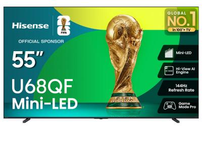 55" Hisense 55U68QF Mini-LED QLED AI TV 144Hz Fire TV