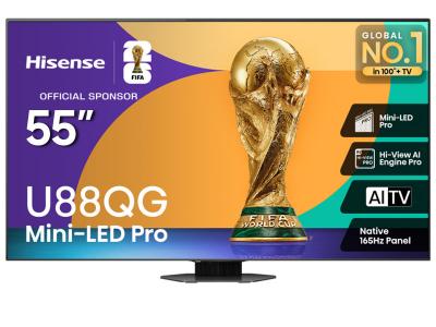 55" Hisense Mini-LED QLED AI TV Google TV - 55U88QG