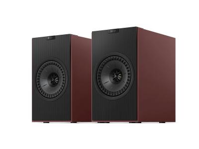 KEF Wireless Powered Bookshelf HiFi Speaker in Vintage Burgundy - Coda W (VB)