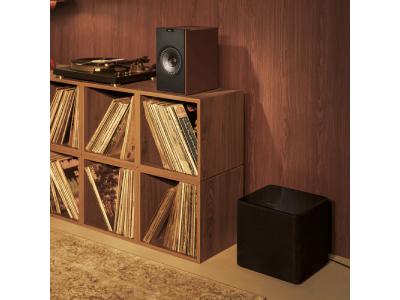 KEF Wireless Powered Bookshelf HiFi Speaker in Vintage Burgundy - Coda W (VB)