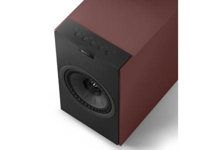 KEF Wireless Powered Bookshelf HiFi Speaker in Vintage Burgundy - Coda W (VB)