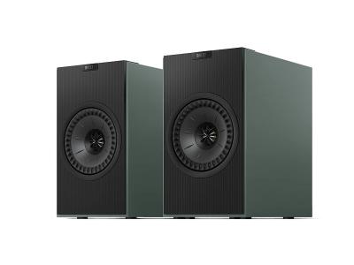 KEF Wireless Powered Bookshelf HiFi Speaker in Moss Green - Coda W (MG)