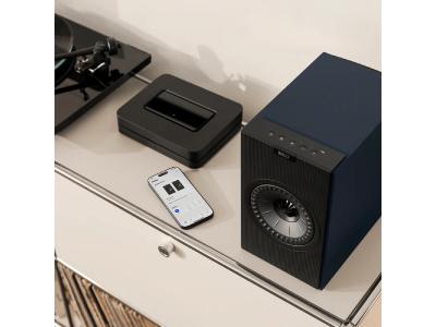KEF Wireless Powered Bookshelf HiFi Speaker in Midnight Blue - Coda W (MB)