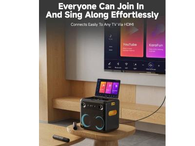 Ikarao Portable Touch Screen Speaker with  2 Wireless Microphones - Break X2