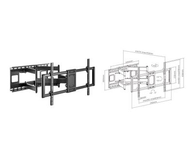 Prime Mounts Articulating Full Motion Heavy Duty TV Wall Mount - HD1000