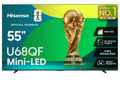55" Hisense 55U68QF Mini-LED QLED AI TV 144Hz Fire TV