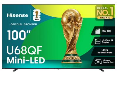 100" Hisense 100U68QF Mini-LED QLED AI TV 144Hz Fire TV