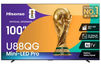 100" Hisense Mini-LED QLED AI TV Google TV - 100U88QG