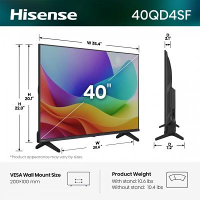 40" Hisense Hi-QLED Full HD-Smart Fire TV - 40QD4SF