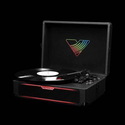 Victrola Journey Glow Illuminated Suitcase Record Player - VSC-700SB-BLK
