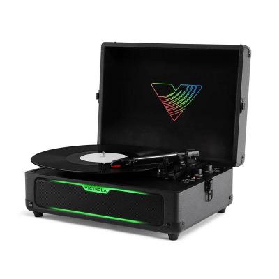 Victrola Journey Glow Illuminated Suitcase Record Player - VSC-700SB-BLK