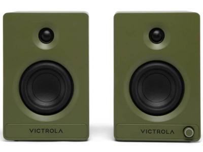 Victrola Tempo Bluetooth Bookshelf Speakers - VPS-400-GRN