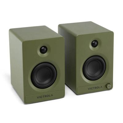 Victrola Tempo Bluetooth Bookshelf Speakers - VPS-400-GRN