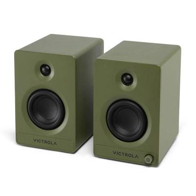 Victrola Tempo Bluetooth Bookshelf Speakers - VPS-400-GRN