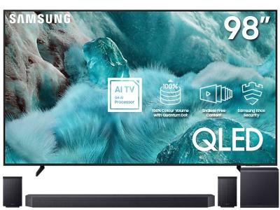 98" Samsung QLED 4K Vision AI Smart TV + Q Series Soundbar - QN98Q7FAAFXZC-HW-Q990F/ZC
