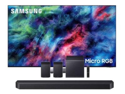 75" Samsung Micro RGB R95H 4K TV + Q Series Soundbar - MRN75R95HAFXZC-HW-Q990H/ZC