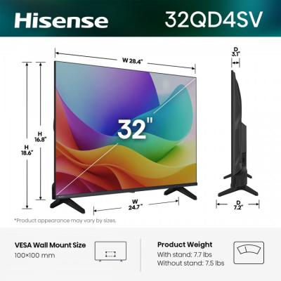 32" Hisense Hi-QLED HD-Smart VIDAA TV - 32QD4SV