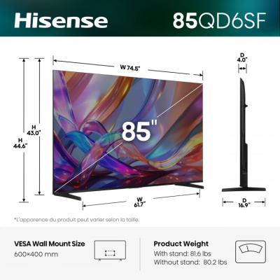 85" Hisense 85QD6SF Hi-QLED 4K UHD Fire Smart TV