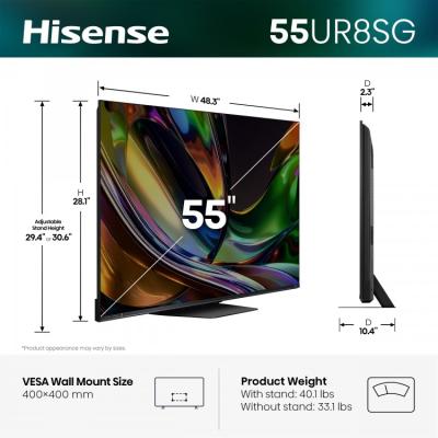 55" Hisense 55UR8SG RGB MiniLED AI Google TV