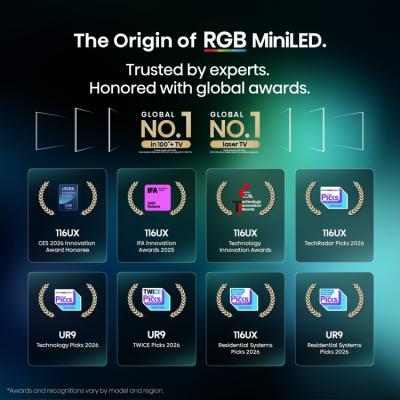 75" Hisense 75UR8SG RGB MiniLED AI Google TV