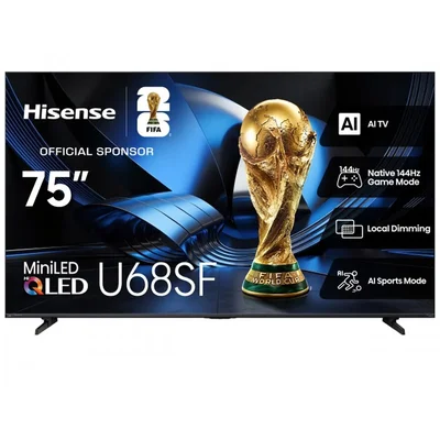 75" Hisense Hi-QLED Mini-LED AI TV 144Hz Fire TV - 75U68SF