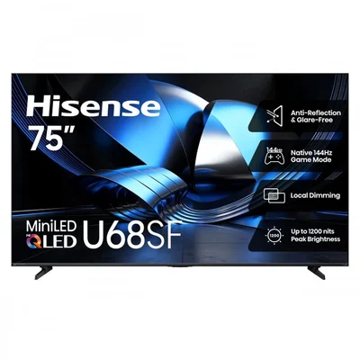 75" Hisense Hi-QLED Mini-LED AI TV 144Hz Fire TV - 75U68SF