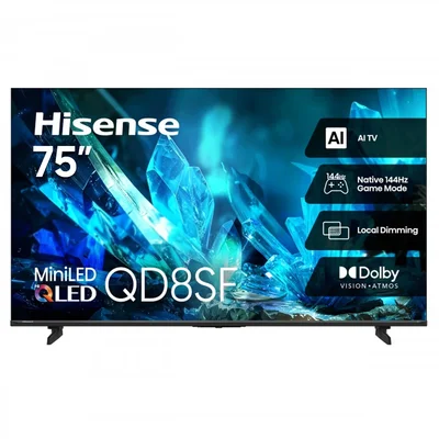 75" Hisense Hi-QLED Mini-LED AI TV 144Hz Fire TV - 75QD8SF