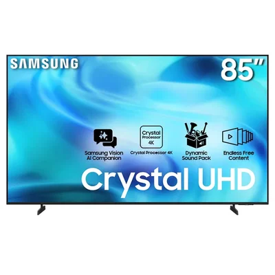 85" Samsung UN85U8000HFXZC Crystal UHD 4K Vision AI Smart TV (2026)