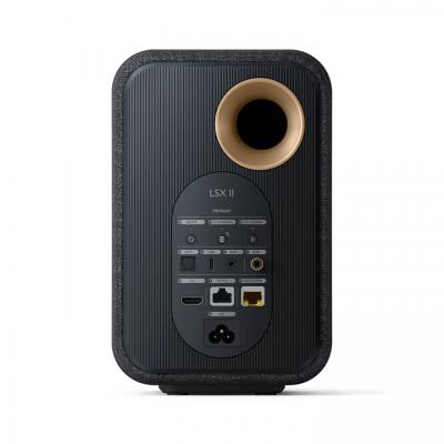KEF Definitive Compact Wireless HiFi Speakers In Carbon Black - LSXIIB