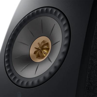 KEF Definitive Compact Wireless HiFi Speakers In Carbon Black - LSXIIB