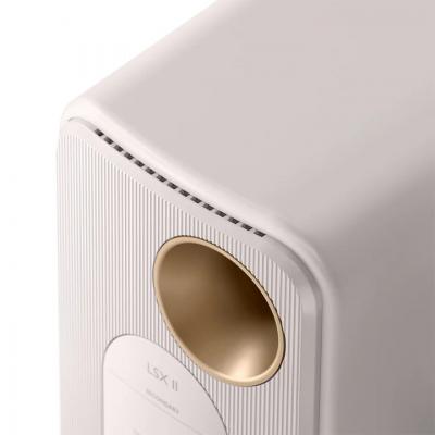 KEF Definitive Compact Wireless HiFi Speakers In Mineral White - LSXIIW