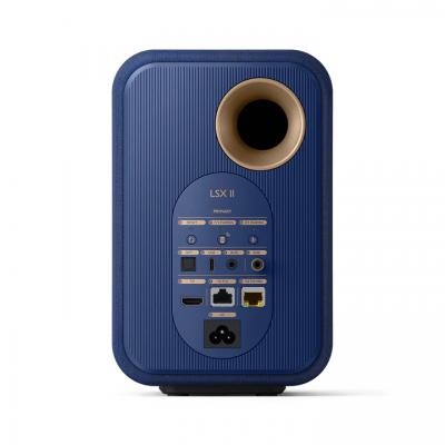 KEF Definitive Compact Wireless HiFi Speakers In Cobalt Blue - LSXIIBL