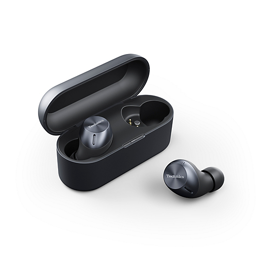 Technics True Wireless Earbuds with Multipoint Bluetooth in Black - EA