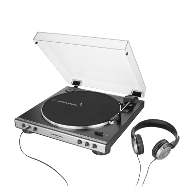 Audio Technica Fully Automatic Belt-Drive Turntable with Headphones - ATLP60XHP