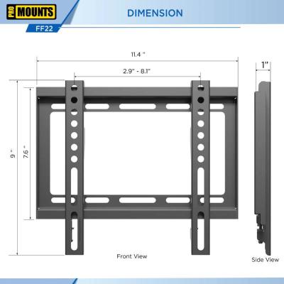 Pro Mounts Black Fixed Wall Mount for 13" - 47" - FF22