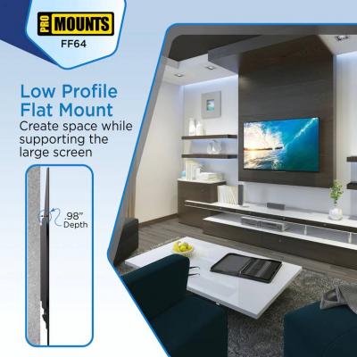 Pro Mounts Flat / Fixed TV Wall Mount For 42" to 80" TVs - FF64