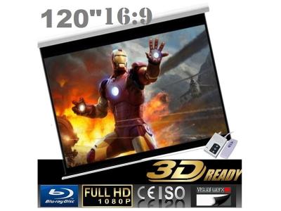 Canadian 16:9 Electric Auto Projector Motorized Projection Screen Home Theater - PRO120
