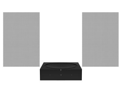 Sonos Package with Amp and Sonos - In-Wall Speaker Set