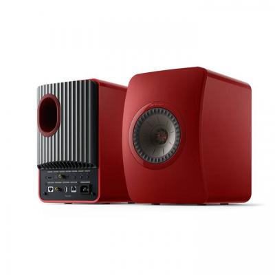 KEF LS50 Ultimate Wireless HiFi Speakers In Titanium Red - LS50WIIR