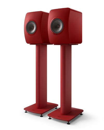 KEF Floor Stand With Spike Discs In Crimson Red - S2R